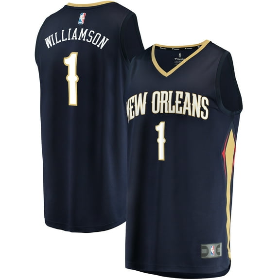 Youth Fanatics Zion Williamson Navy New Orleans Pelicans Fast Break Replica Player Jersey - Icon Edition