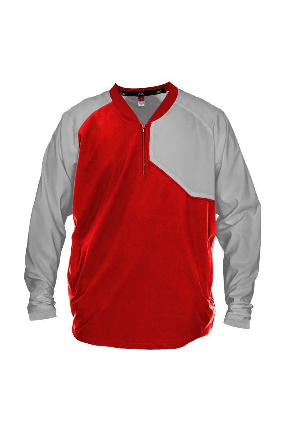 Youth Field Batters Jacket - Red/ Grey M