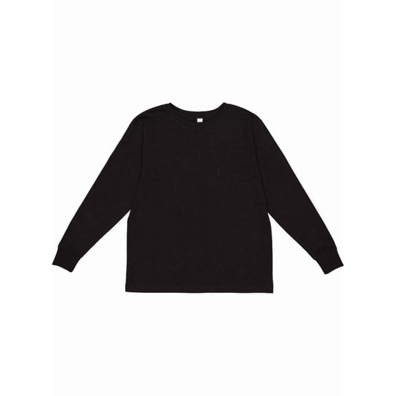 Youth Fine Jersey Long-Sleeve T-Shirt BLACK XS