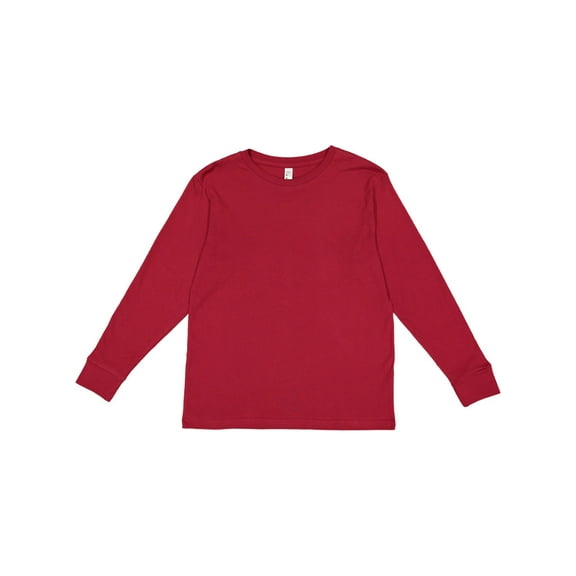 Youth Fine Jersey Long-Sleeve T-Shirt GARNET S