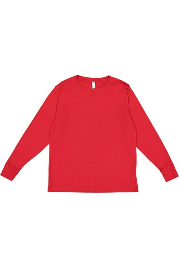 Youth Fine Jersey Long-Sleeve T-Shirt RED M