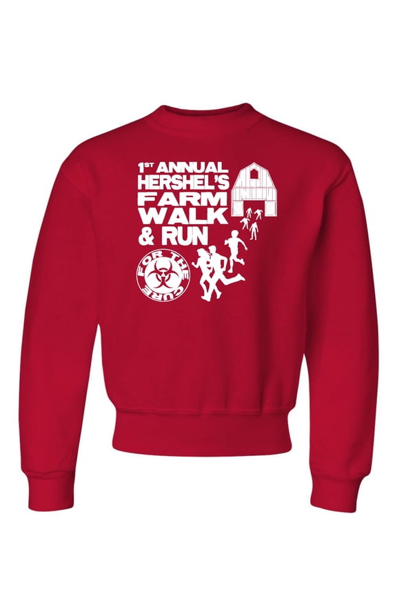 Youth First Annual Hershel's Farm Walk & Run For The Cure Crewneck Sweatshirt