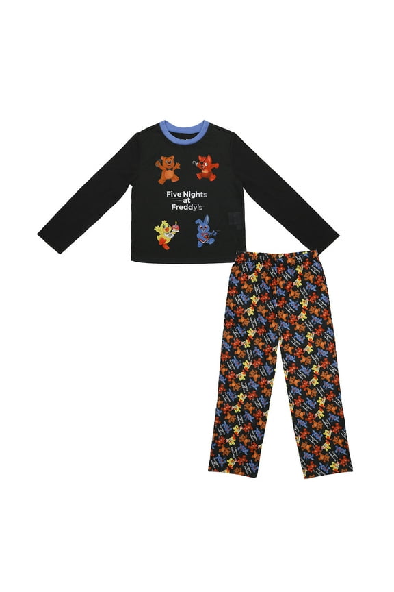Youth Five Nights at Freddy's 2-Piece Sleepwear Set with Long-Sleeve Shirt and Pajama Sleep Pants- Medium