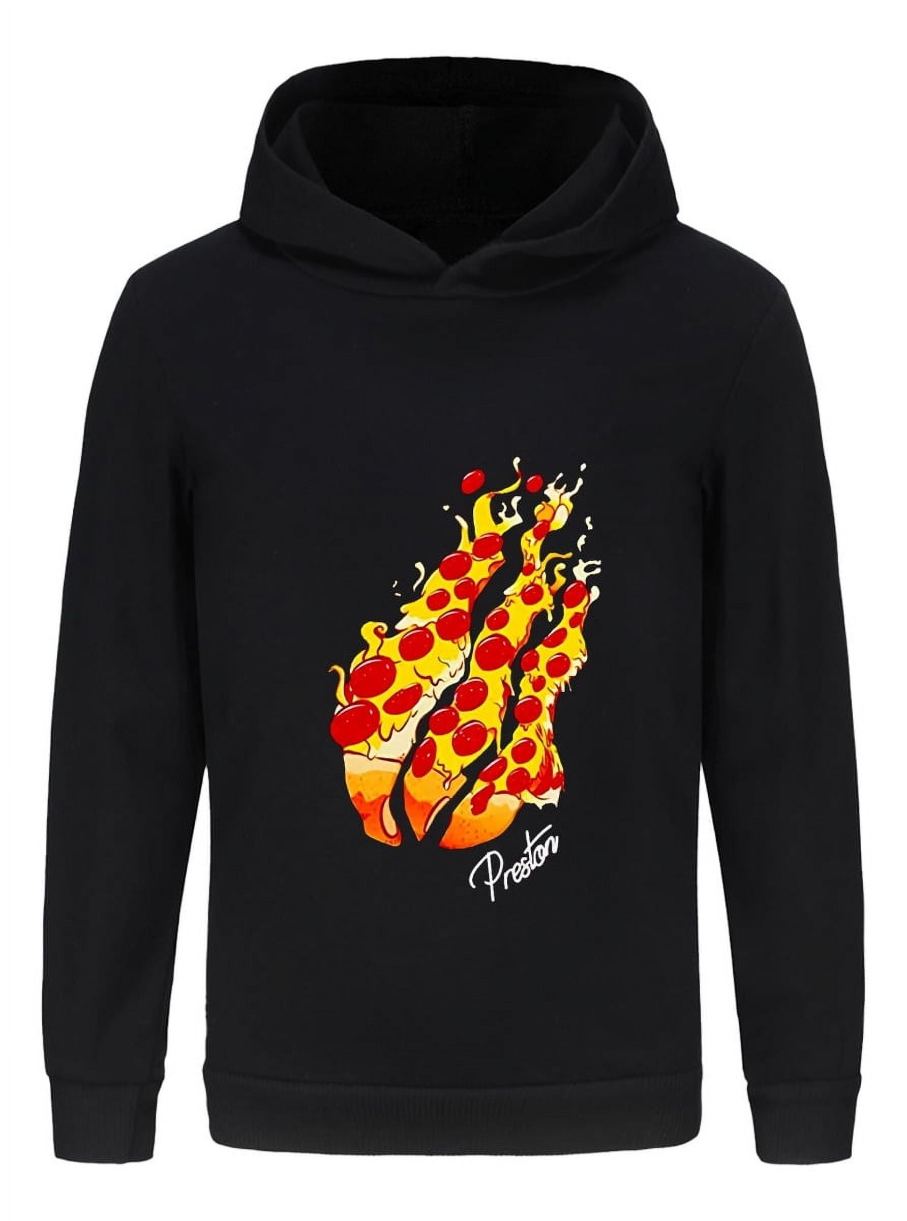 Youth Flame Graphic Kids Hoodie Sweatshirt with Fire Print