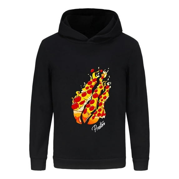Youth Flame Graphic Kids Hoodie Sweatshirt with Fire Print Inspired by Preston Playz – Boys Girls Pullover