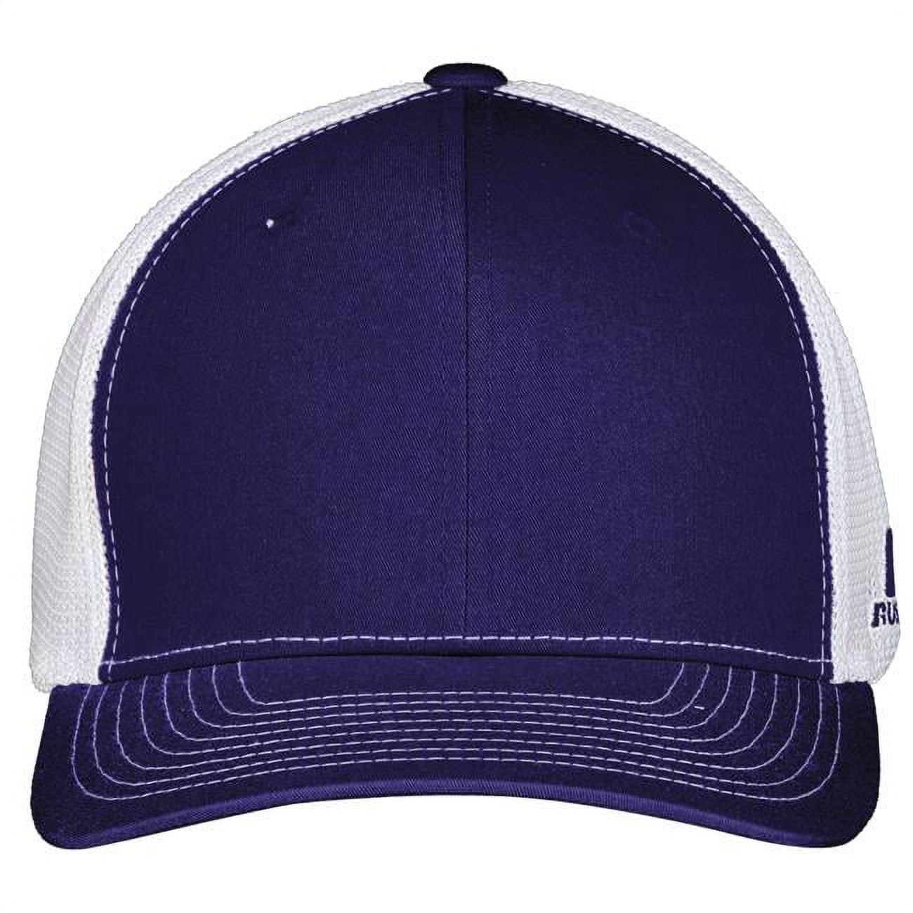 Youth Flexfit Twill Mesh Cap, Purple & White - One Size