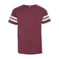 thumbnail image 1 of Youth Football Fine Jersey Tee Color Vintage Burgundy/ White Medium Size, 1 of 4