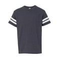 thumbnail image 1 of Youth Football Fine Jersey Tee Color Vintage Navy/ White Large Size, 1 of 4