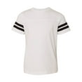 thumbnail image 1 of Youth Football Fine Jersey Tee Color White Solid/ Black Small Size, 1 of 4