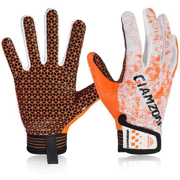 HANDLANDY Youth Football Gloves Kids Sticky Receiver Gloves for Boys Girls Junior Flag Football Gloves with Grip Snug Fit