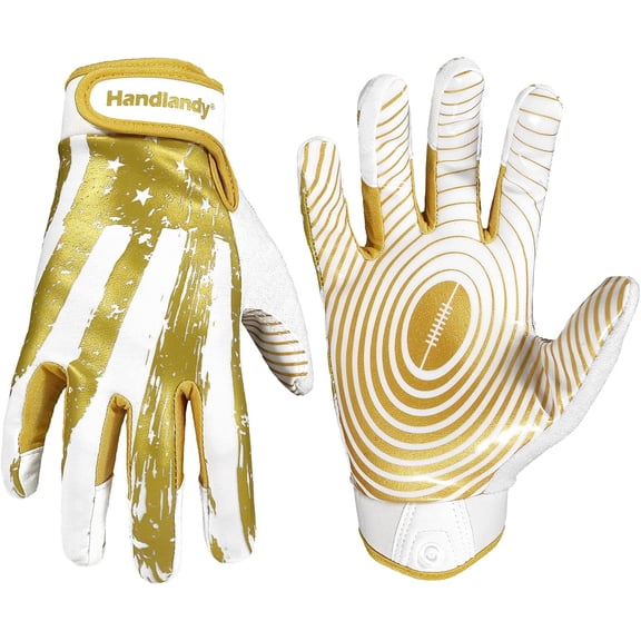 Youth Football Gloves for Boys Girls, Sticky Wide Receiver Gloves for Kids, Junior Flag Football Gloves