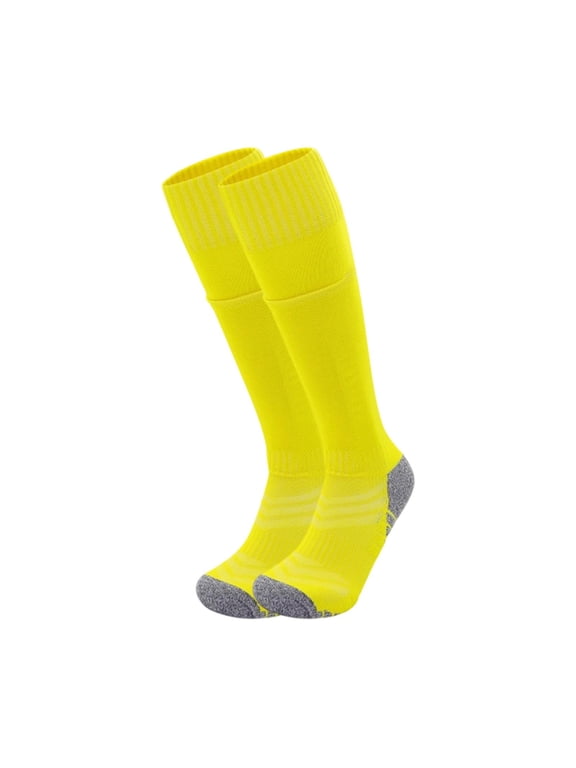 Youth Football Knee High Socks with Padded Guard Pocket for Kids 4 12 Years Solid Athletic Sports Hosiery