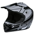 Youth Frenzy MX ATV offroad Helmet DOT Approved Black/Grey, Youth Medium