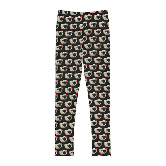 Youth Full-Length Leggings (AOP) Valais Blacknose Christmas sheep