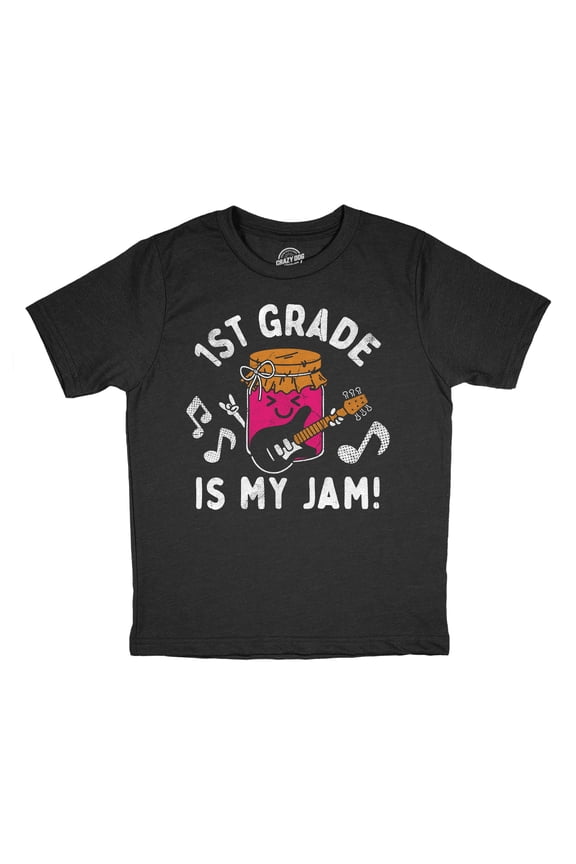 Youth Funny T Shirts 1st Grade Is My Jam Sarcastic School Graphic Novelty Tee For Kids