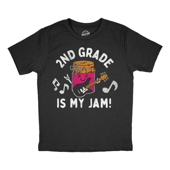 Youth Funny T Shirts 2nd Grade Is My Jam Sarcastic School Graphic Novelty Tee For Kids