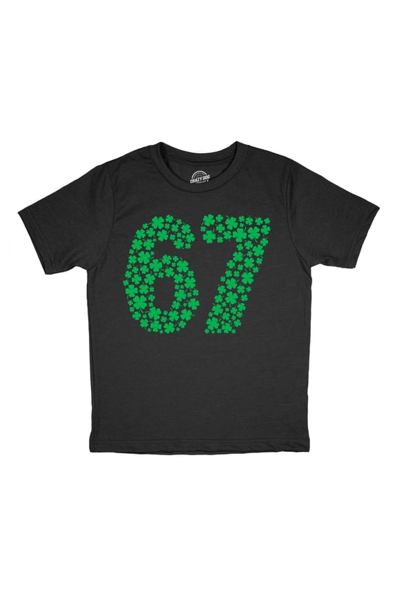 Youth Funny T Shirts 6 7 Clovers Sarcastic St Patricks Day Viral Tee For Kids