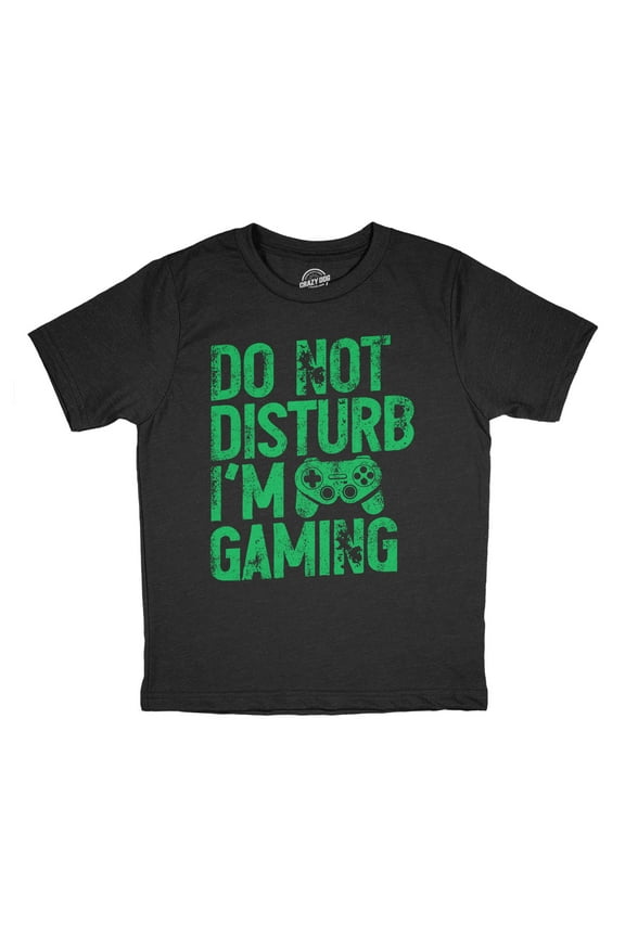 Youth Funny T Shirts Do Not Disturb Im Gaming Sarcastic Gamer Graphic Novelty Tee for Kids