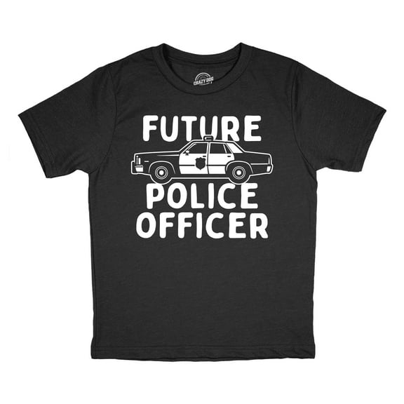 Youth Funny T Shirts Future Police Officer Sarcastic Cop Graphic Novelty Tee for Kids