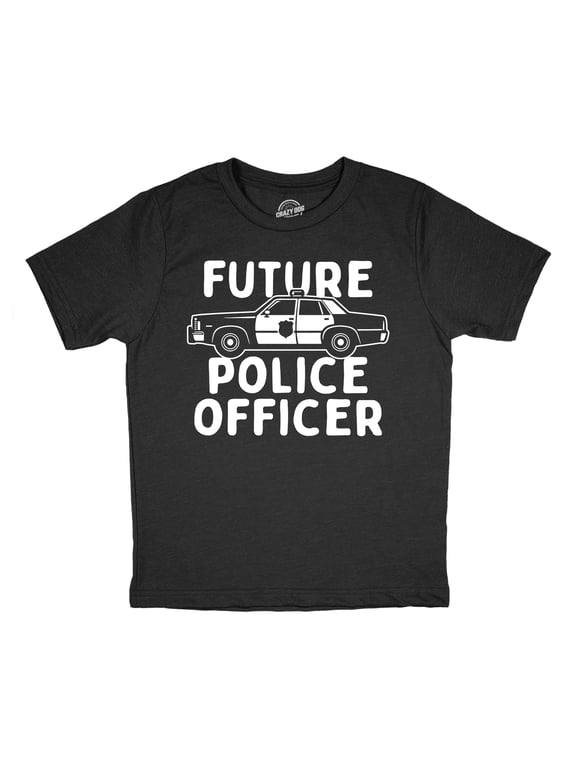 Youth Funny T Shirts Future Police Officer Sarcastic Cop Graphic Novelty Tee for Kids