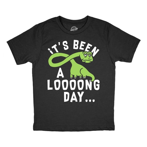 Youth Funny T Shirts Its Been A Loooong Day Sarcastic Dinosaur Graphic Novelty Tee For Kids