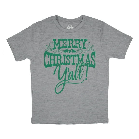 Youth Funny T Shirts Merry Christmas Yall Sarcastic Xmas Graphic Novelty Tee For Kids