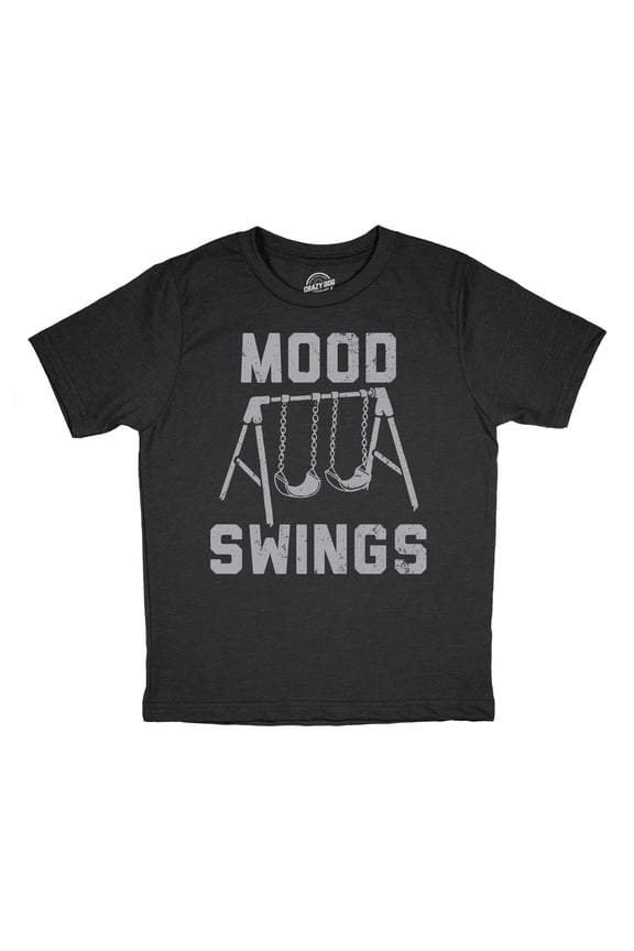 Youth Funny T Shirts Mood Swings Sarcastic Playground Graphic Novelty Tee for Kids