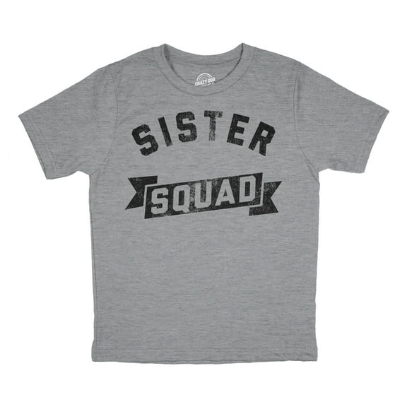 Youth Funny T Shirts Sister Squad Family Graphic Tee for Kids