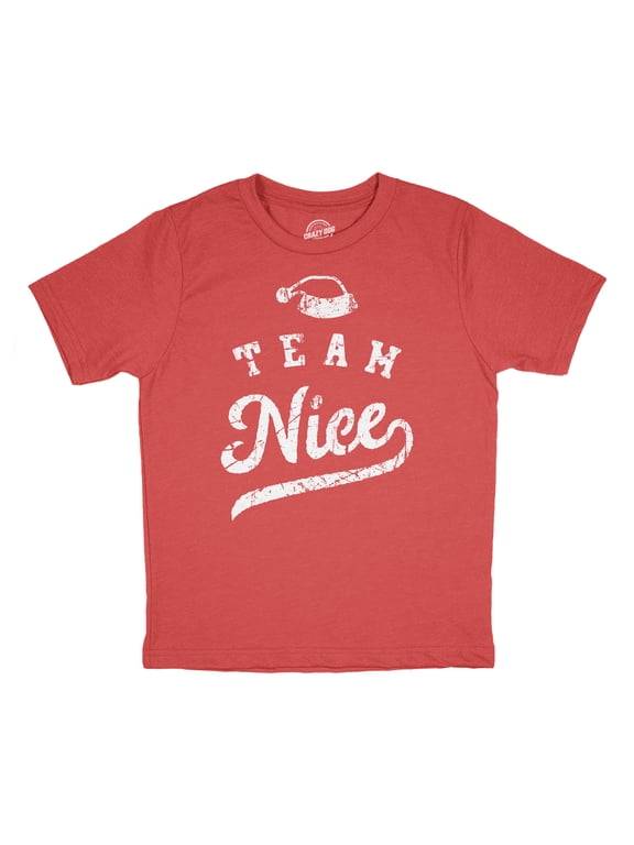 Youth Funny T Shirts Team Nice Sarcastic Christmas Graphic Novelty Tee For Kids