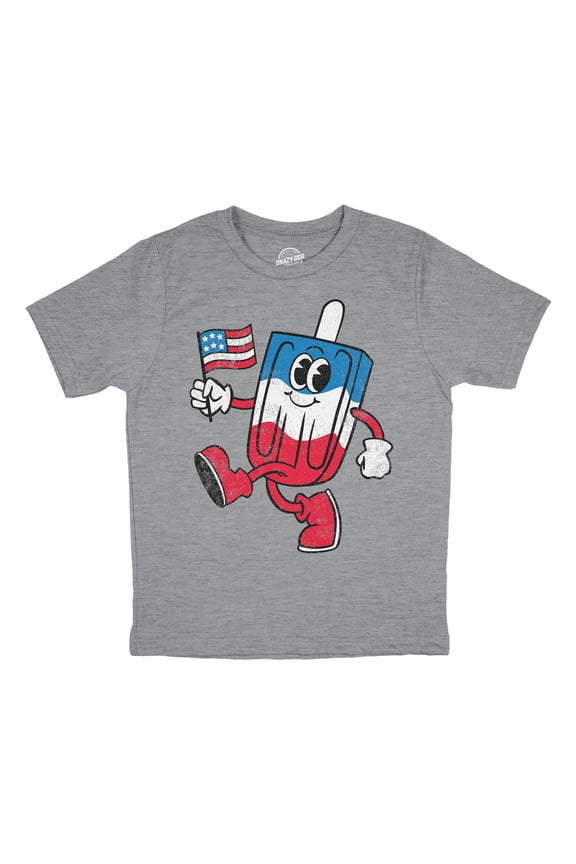Youth Funny T Shirts USA Popsicle Sarcastic Fourth Of July Graphic Novelty Tee for Kids