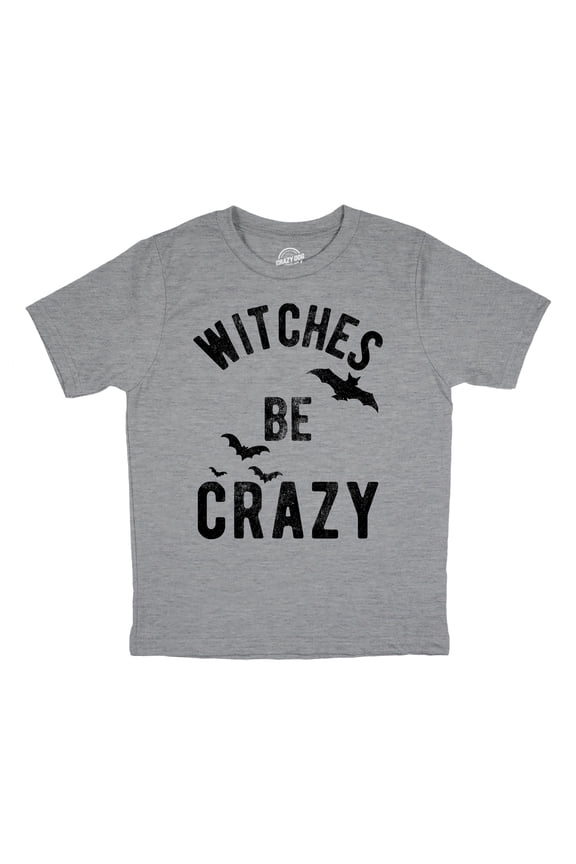 Youth Funny T Shirts Witches Be Crazy Sarcastic Graphic Novelty Tee For Kids