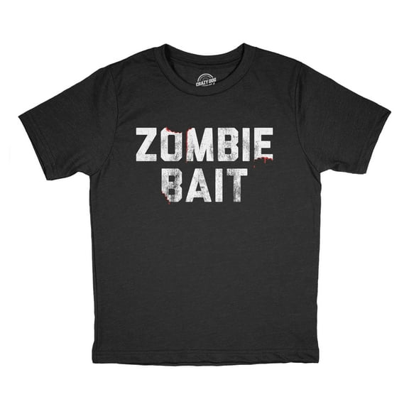 Youth Funny T Shirts Zombie Bait Sarcastic Halloween Graphic Novelty Tee For Kids