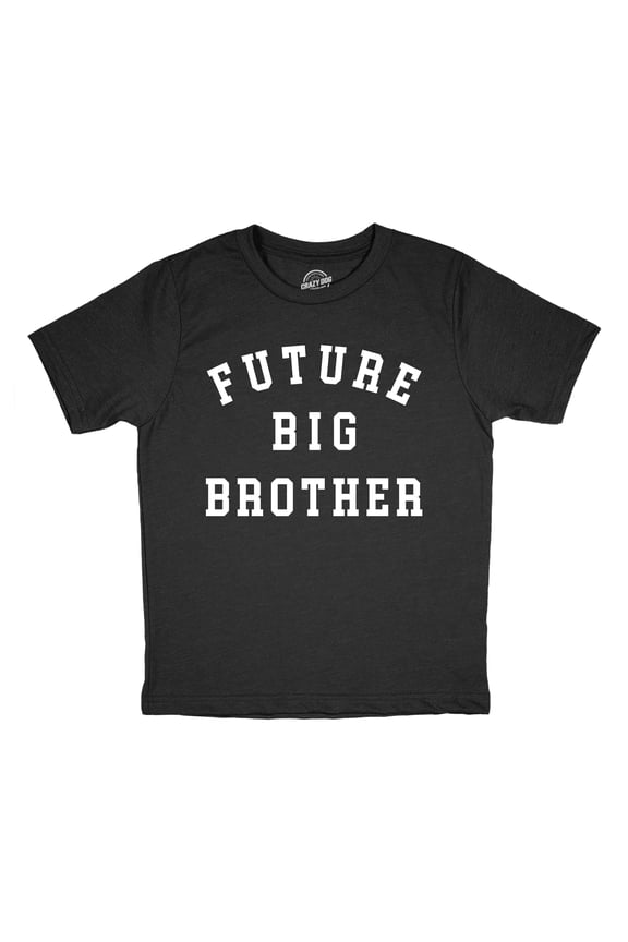 Youth Future Big Brother T Shirt Funny Sibling New Baby Joke Tee for Kids