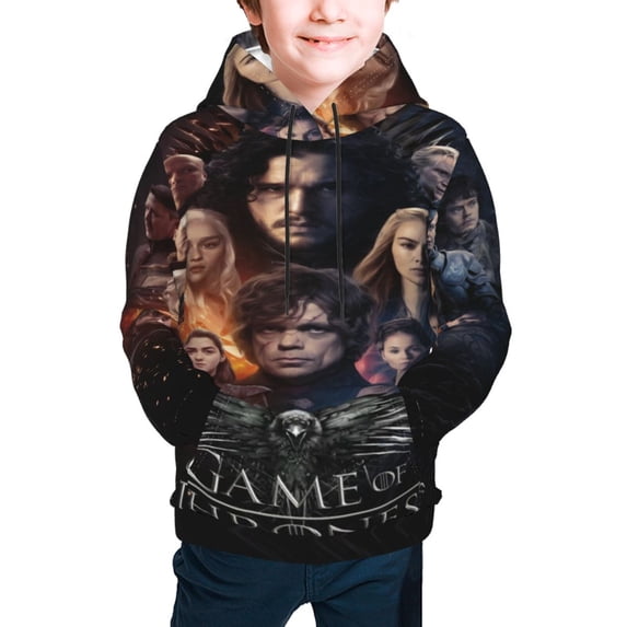 Youth Game Of Thrones Hoodies 3d Printed Pullover Hooded Sweatshirt With Pocket For Boys Girls