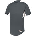 thumbnail image 1 of Youth Game7 Two-Button Baseball Jersey, Graphite & White - Small, 1 of 1