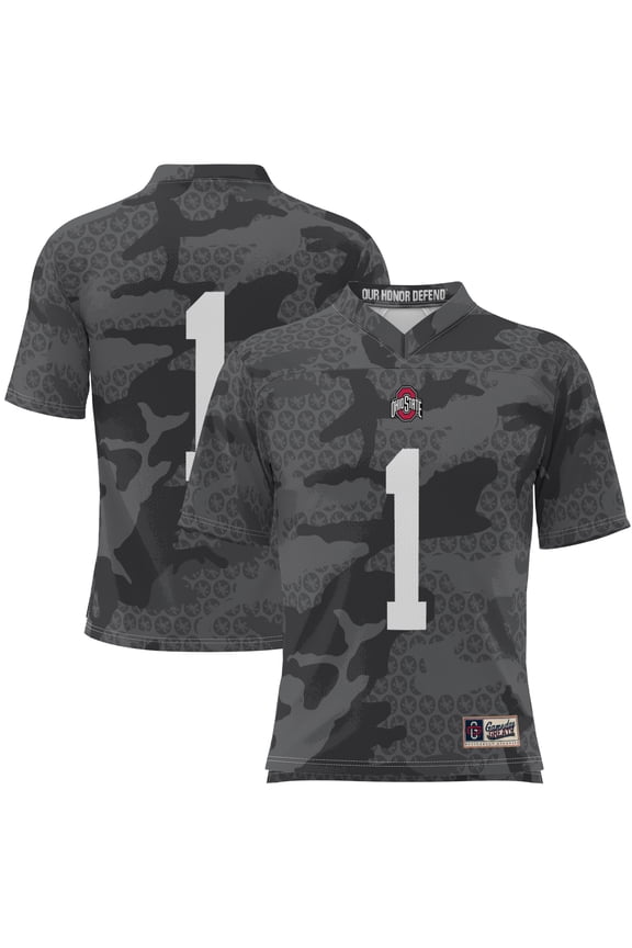 Youth GameDay Greats #1 Black Ohio State Buckeyes Camo Football Jersey
