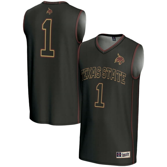 Youth GameDay Greats #1 Black Texas State Bobcats Lightweight Basketball Jersey