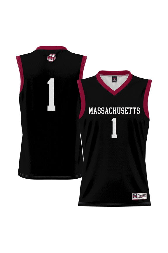 Youth GameDay Greats #1 Black UMass Minutemen Lightweight Basketball Jersey