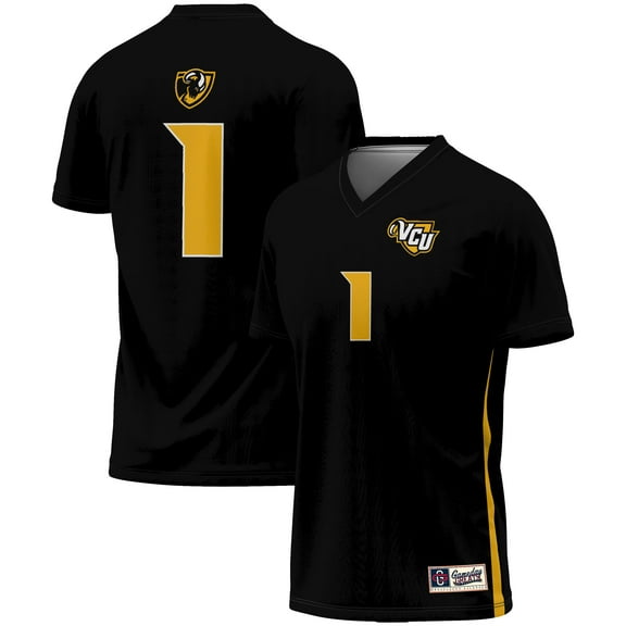 Youth GameDay Greats #1 Black VCU Rams Women's Soccer Lightweight Fashion Jersey