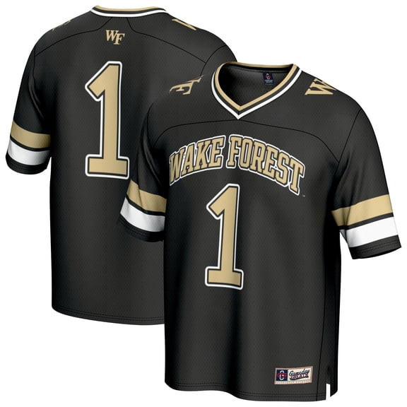 Youth GameDay Greats #1 Black Wake Forest Demon Deacons Collegiate Football Fashion Jersey