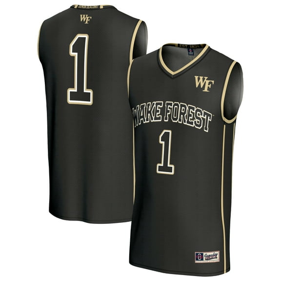 Youth GameDay Greats #1 Black Wake Forest Demon Deacons Lightweight Basketball Fashion Jersey