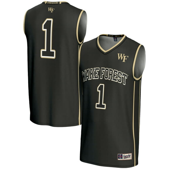 Youth GameDay Greats #1 Black Wake Forest Demon Deacons Lightweight Basketball Jersey