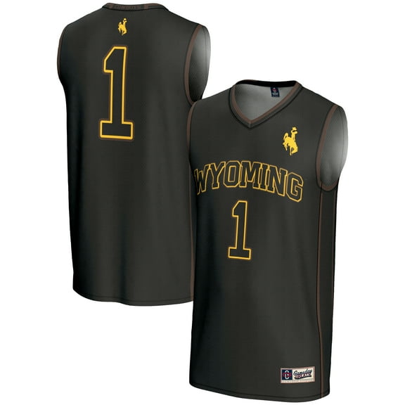 Youth GameDay Greats #1 Black Wyoming Cowboys Lightweight Basketball Jersey