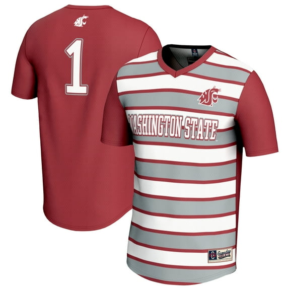Youth GameDay Greats #1 Crimson Washington State Cougars Lightweight Soccer Fashion Jersey