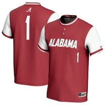 Youth GameDay Greats #1 Crimson/White Alabama Crimson Tide Lightweight Softball Fashion Jersey