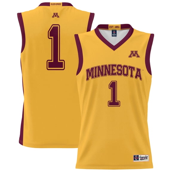 Youth GameDay Greats #1 Gold Minnesota Golden Gophers Lightweight Basketball Jersey