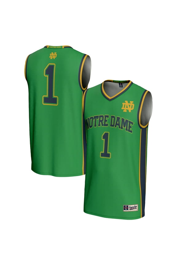 Youth GameDay Greats #1 Green Notre Dame Fighting Irish Lightweight Basketball Jersey