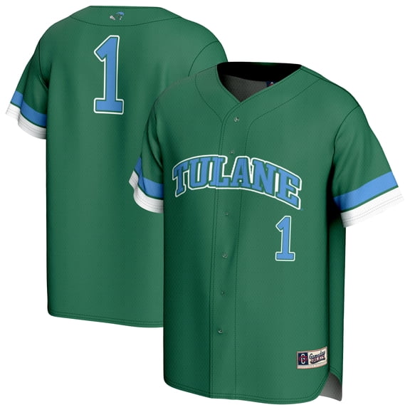Youth GameDay Greats #1 Green Tulane Green Wave Lightweight Collegiate Baseball Fashion Jersey