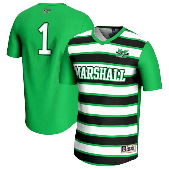 Youth GameDay Greats #1 Kelly Green Marshall Thundering Herd Lightweight Soccer Fashion Jersey