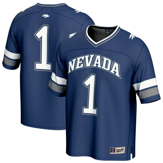 Youth GameDay Greats #1 Navy Nevada Wolf Pack Lightweight Collegiate Football Fashion Jersey